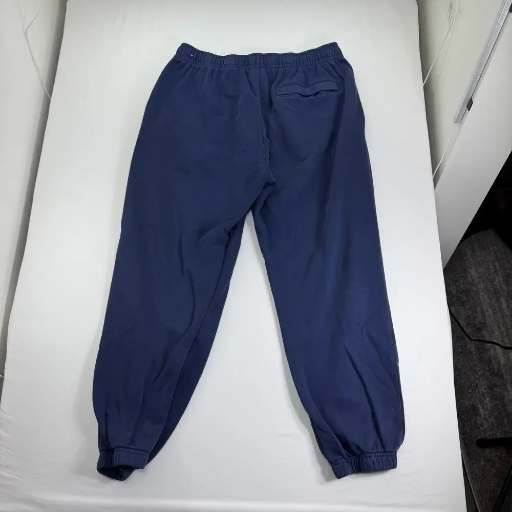 Nike Sportwear Navy Blue Sweatpants Men's Large Cuffed Athletic Fleece Joggers